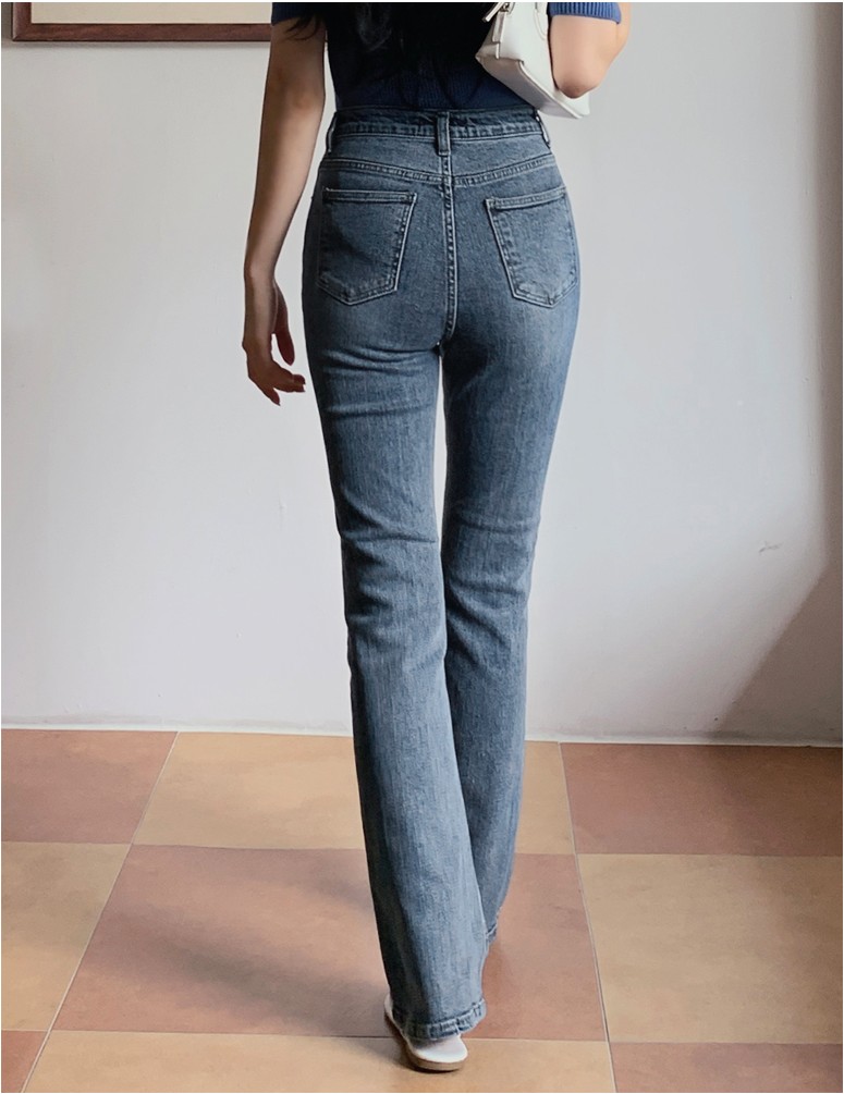 【HI FI FNK】(W) Amo Shirring Boots-cut Pants Wrangler Women's High Rise Boot Cut Jean STYLE 112359277