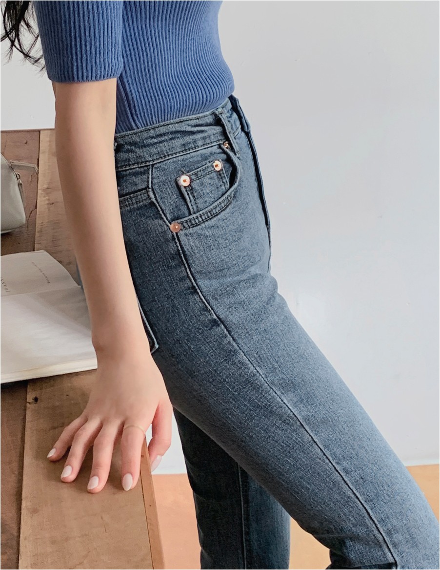 TWEE Sign In Elastic Boot Cut Denim Pants | Bootcut for