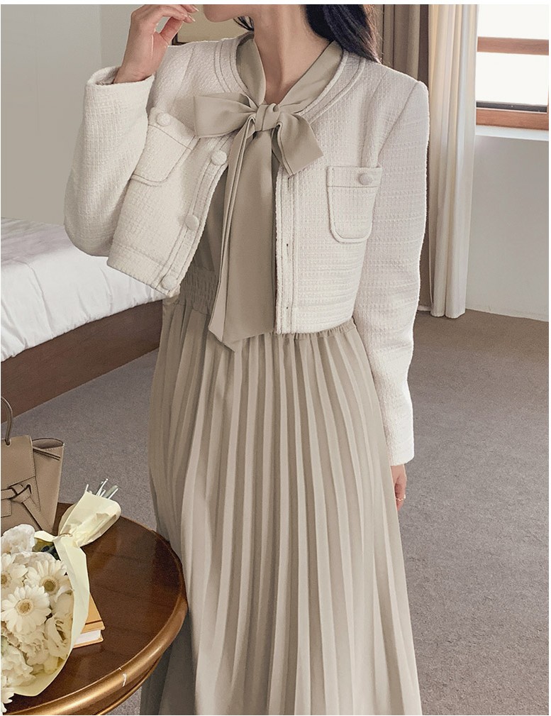 TWEE Fellow Crop Tweed Jacket | Jackets for Women | KOODING