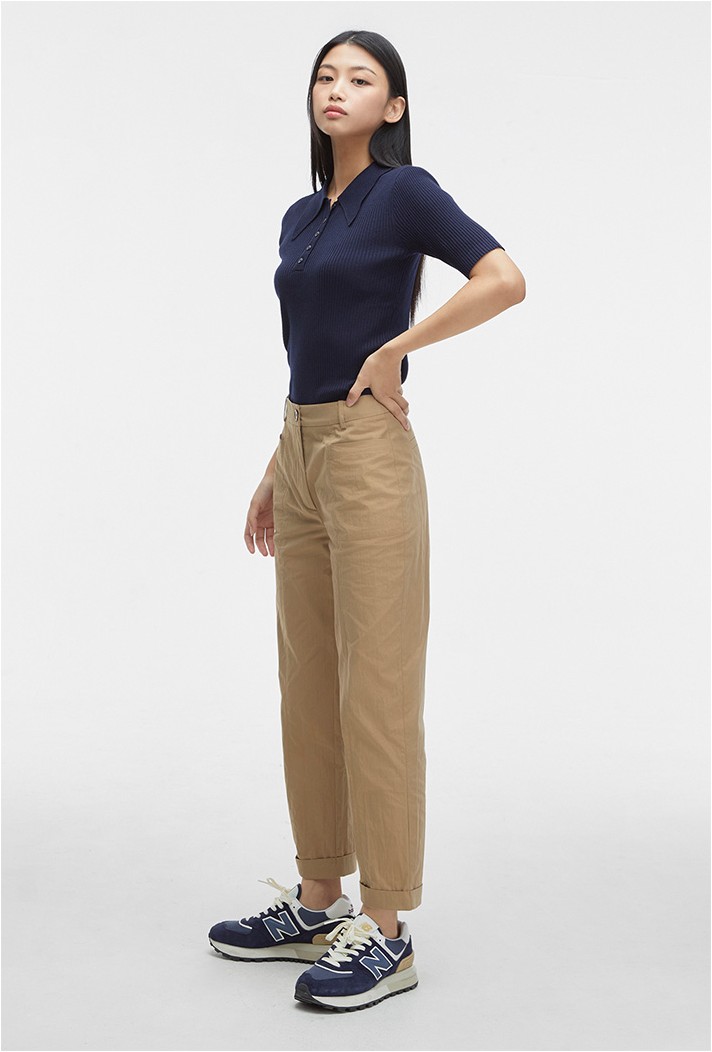 【THE MOZZ】Loafit Knit Baggy Pants MakeMeChic Women's Crochet Wide Leg Pants Tie Waist
