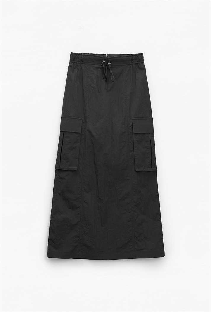 MIXXO Nylon String Cargo Skirt | A-Line for Women | KOODING