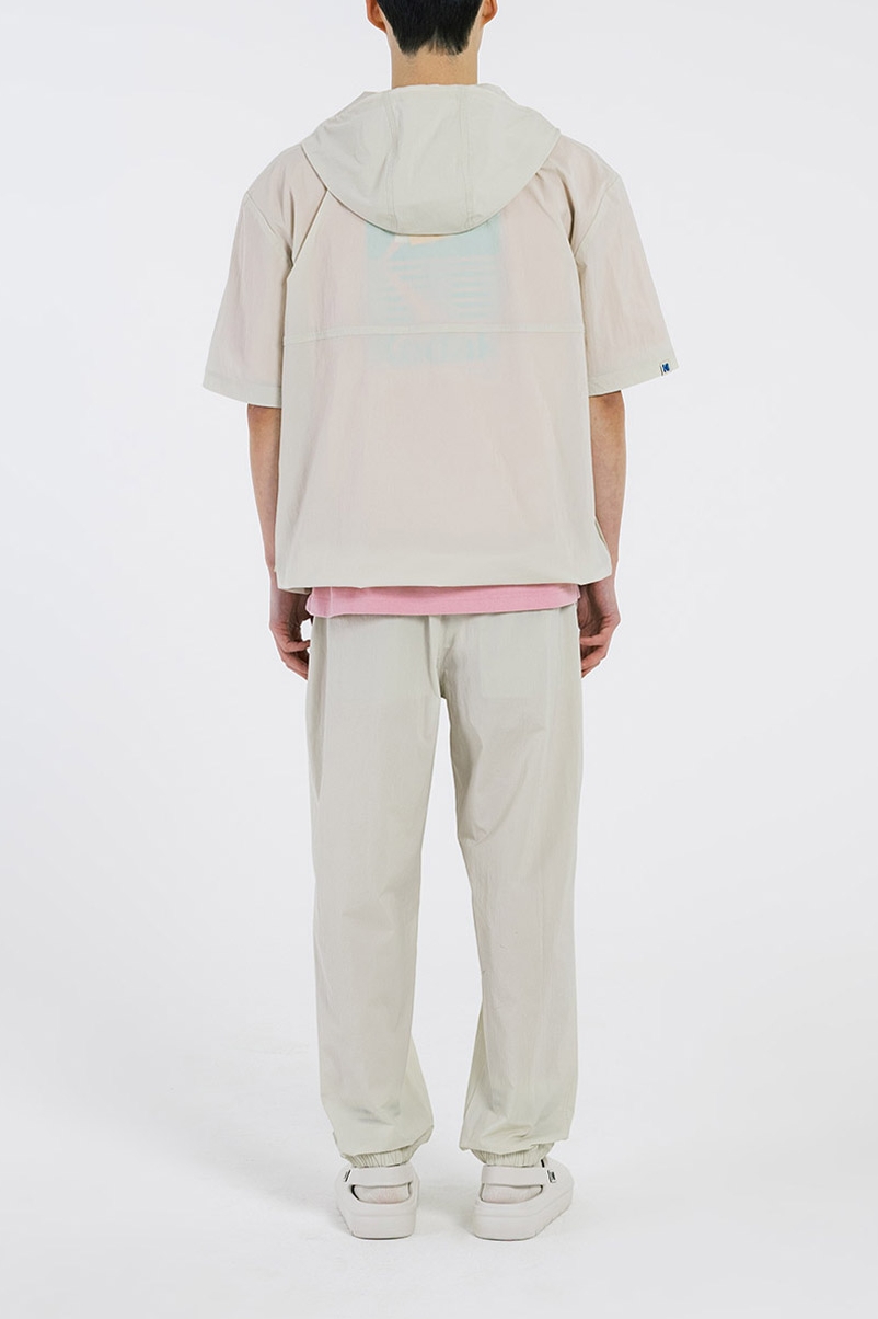 ◆KODAK◆ Breeze Hooded Short Sleeve Anorak Women IVORY K522 Kodak Apparel Unisex Core Woven Hoodie Anorak Jacket Ivory
