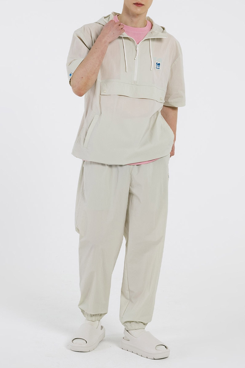 ◆KODAK◆ Breeze Hooded Short Sleeve Anorak Women IVORY K522 Kodak Apparel Unisex Core Woven Hoodie Anorak Jacket Ivory