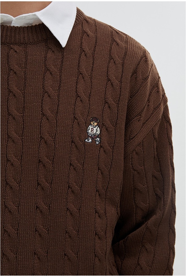 ●SPAO● Woody Cable Half-open Short-sleeved Knit SPKWF24G51 SPAO] Cable half-open short-sleeved knitwear (4 colors