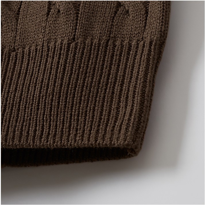 ●SPAO● Woody Cable Half-open Short-sleeved Knit SPKWF24G51 SPAO Cable Sweater Pullover | Crewneck for Men | KOODING