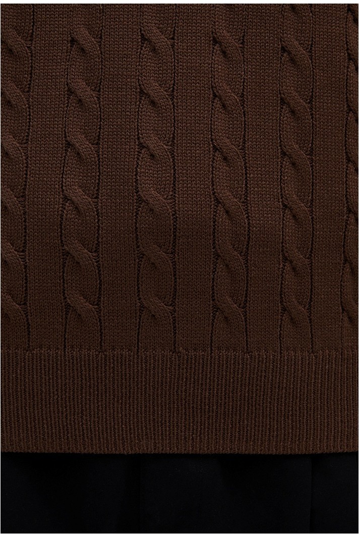 ●SPAO● Woody Cable Half-open Short-sleeved Knit SPKWF24G51 SPAO] Cable half-open short-sleeved knitwear (4 colors