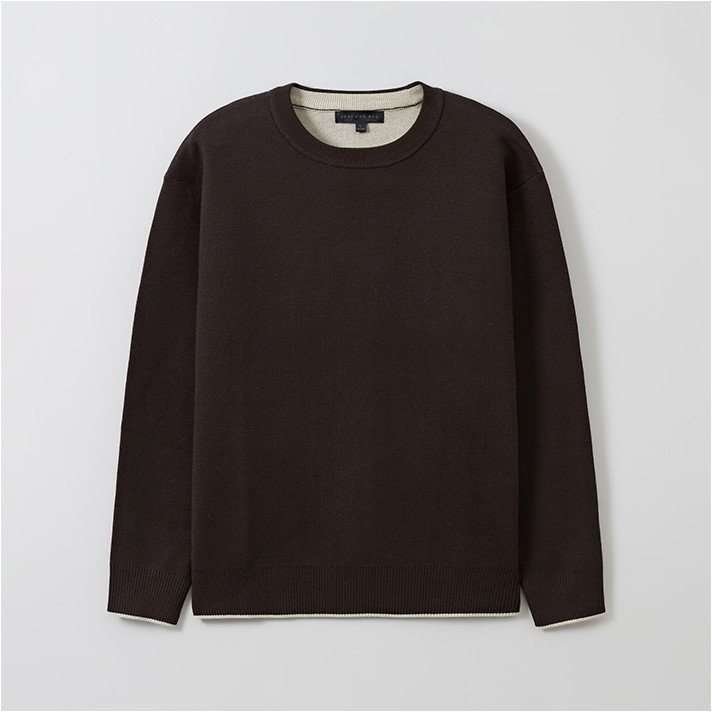 SPAO Color Layered Sweater, Crewneck for Men