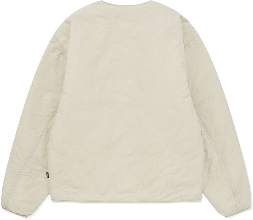 Covernat Unisex Reversible Collarless Compy Boa Jacket White