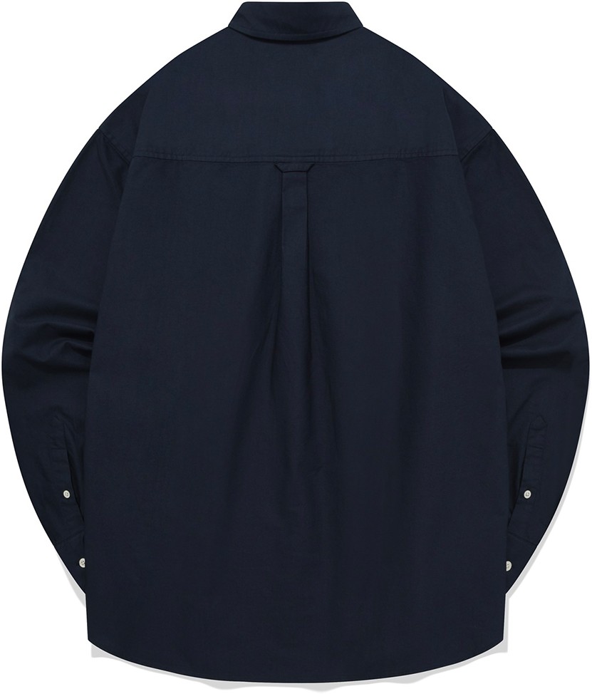 Covernat Unisex C Logo Oxford Shirt Navy | Casual Shirts for