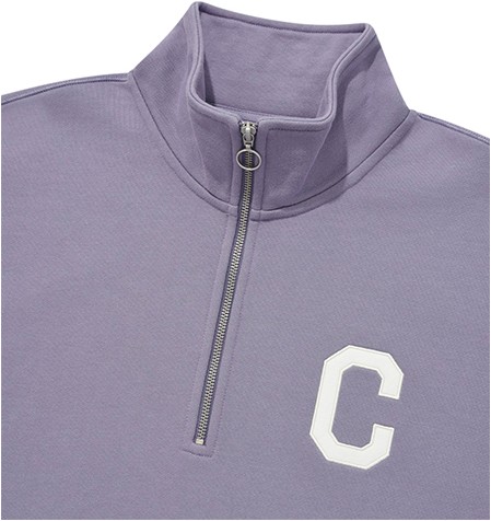 Covernat Unisex C Logo Half Zipup Sweatshirt Lavender