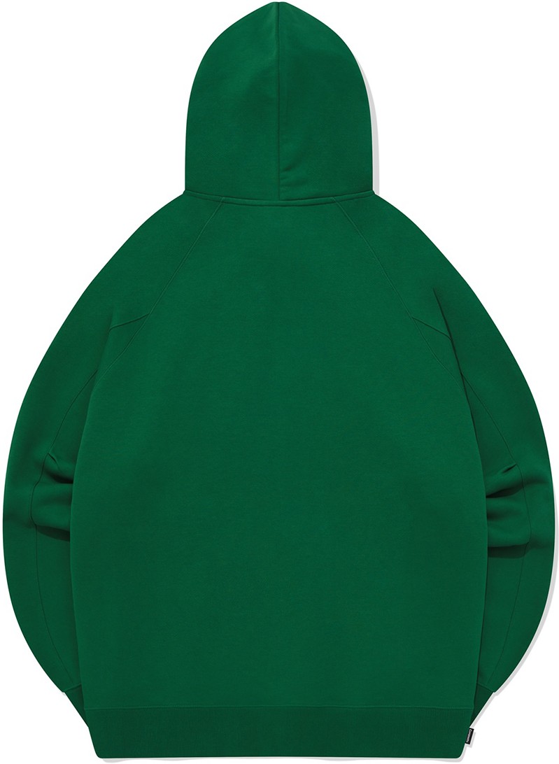 Covernat Unisex Semi Crop Raglan Hoodie Green | Sweatshirts