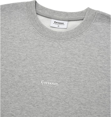 スウェット・トレーナー COVERNAT Small Authentic Logo Sweatshirt Charcoal Covernat Unisex Small Authentic Logo Sweatshirt Blue