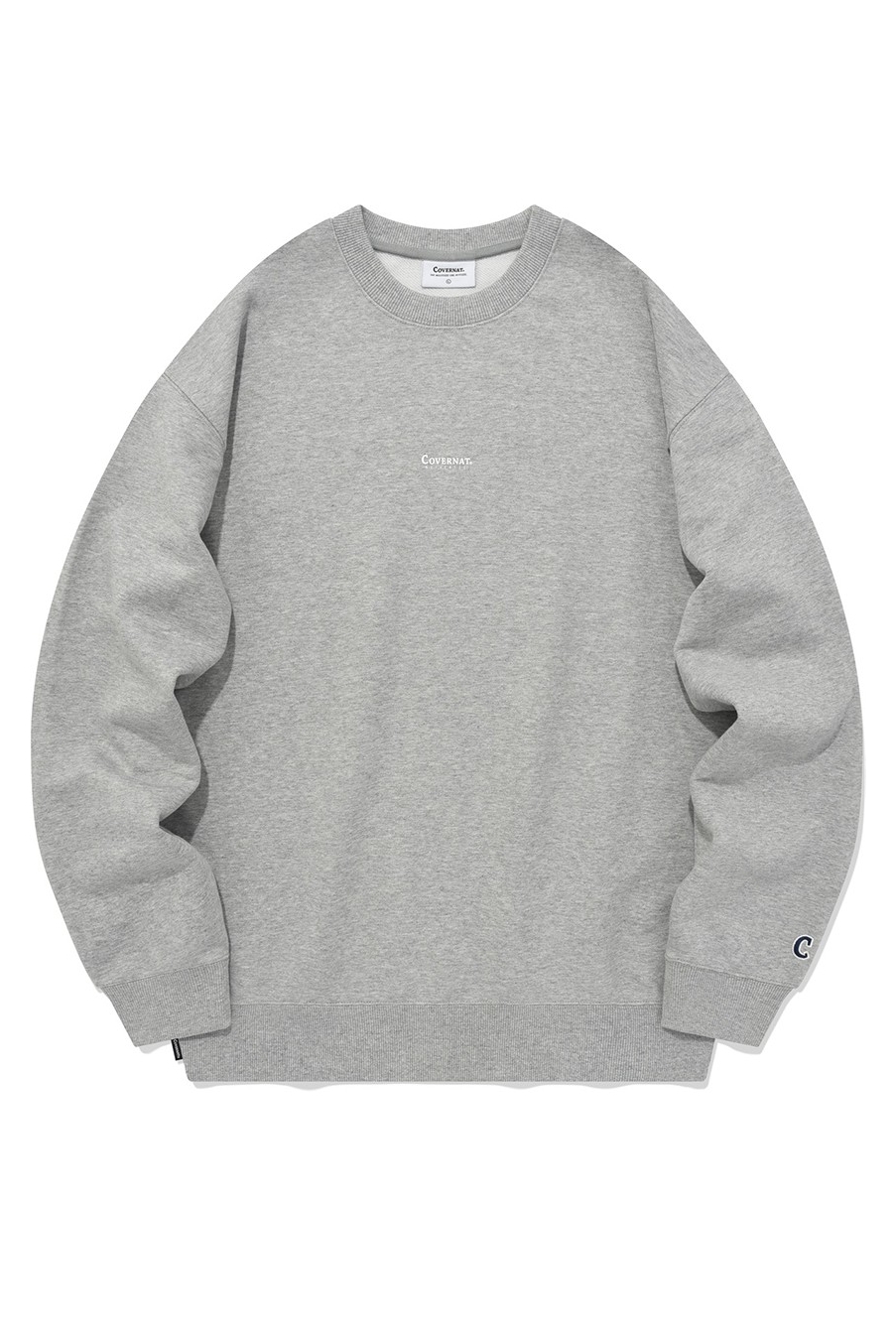 ★★COVERNAT★★ Authentic Logo Sweatshirt Melange Gray CO24 MUSINSA | COVERNAT Authentic Logo Sweatshirt Melange Gray