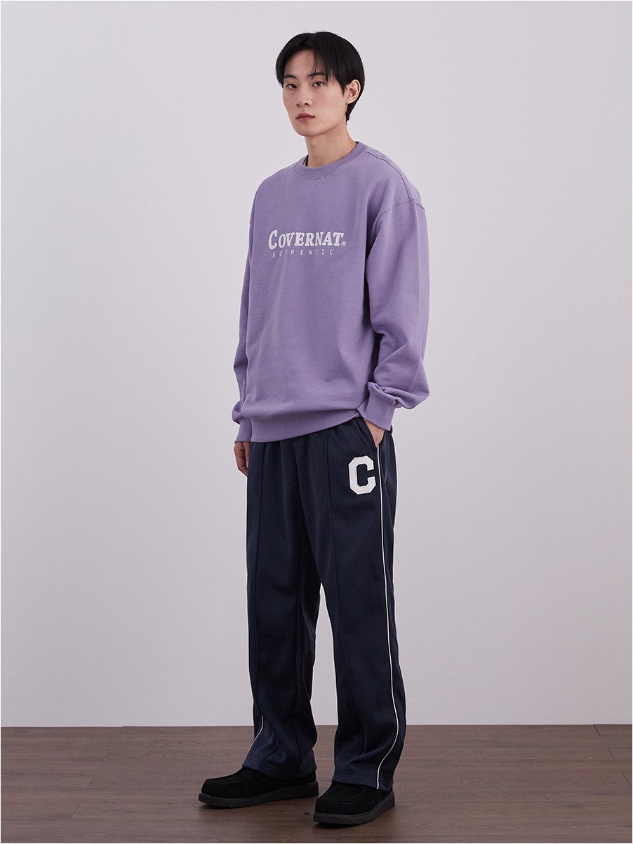 Covernat Unisex Authentic Logo Sweatshirt Lavender | Sweatshirts