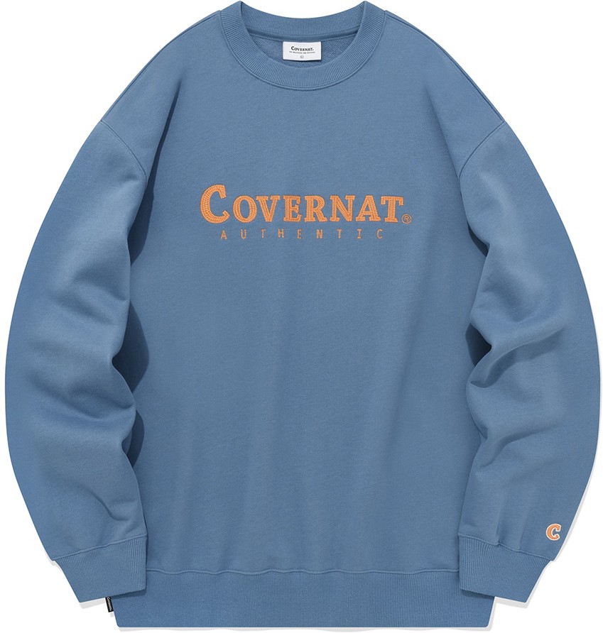スウェット・トレーナー COVERNAT AUTHENTIC LOGO SWEATSHIRT SA071 Covernat Unisex Small Authentic Logo Sweatshirt Beige