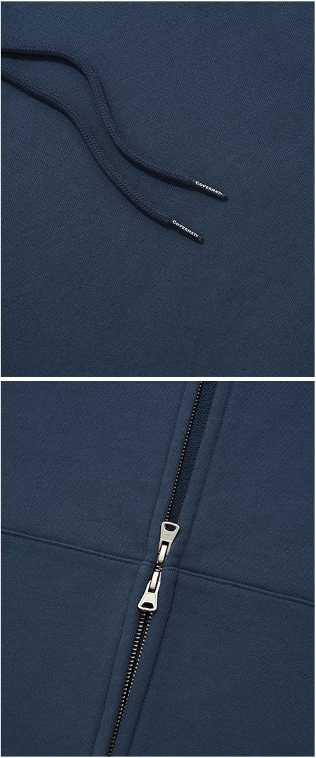 パーカー・フーディ COVERNAT Authentic Logo Hoodie Zip-Up Dark Blue Covernat Unisex Authentic Logo Hoodie Zipup Dark Beige