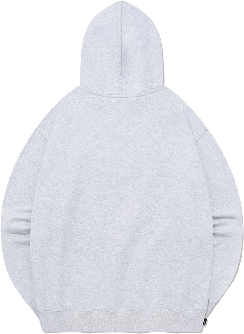 QUILTED ZIP HOODIE RELAXED - HEATHER GREY - Aviator Nation