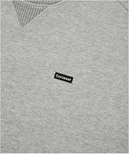 ★★COVERNAT★★ Overfit knit rib sweatshirt melange gray CO Covernat Unisex Oversized Knit Lip Sweatshirt Melange Gray