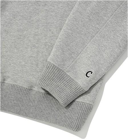 Covernat Unisex Oversized Knit Lip Sweatshirt Melange Gray