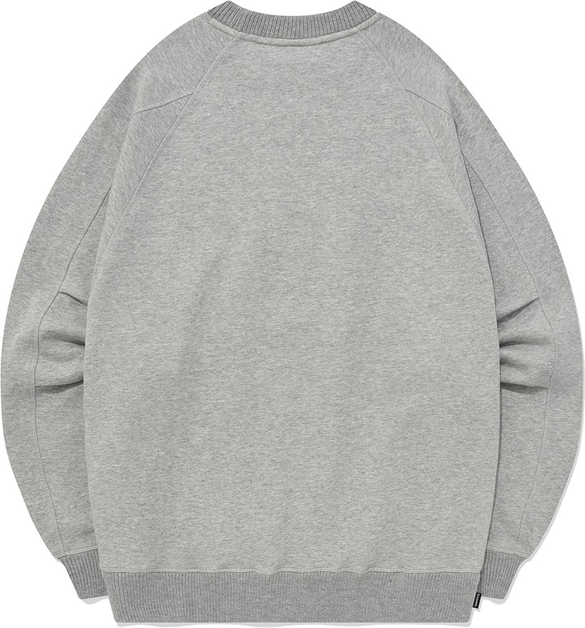 ★★COVERNAT★★ Overfit knit rib sweatshirt melange gray CO Covernat Unisex Oversized Knit Lip Sweatshirt Melange Gray