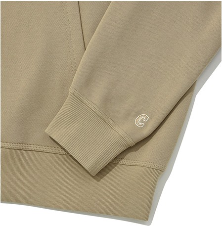 Covernat Unisex Oversized Knit Hoodie Sweatshirt Beige