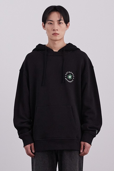 Unisex Oversized Knit Hoodie Sweatshirt Black