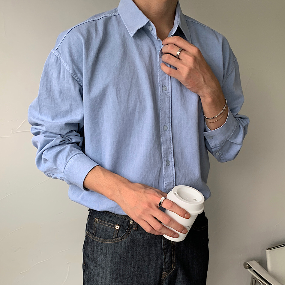 Relaxed Button-up Shirt Coffee