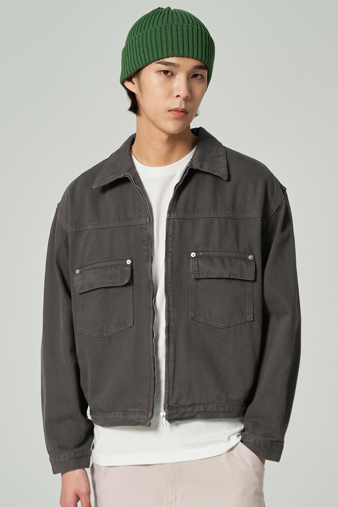 dsecond ワークジャケット 8seconds Garment Dyeing Zipup Trucker Dark Brown | Jackets for Men