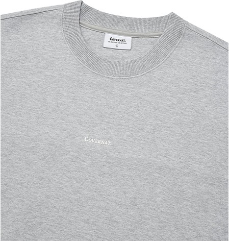 スウェット・トレーナー COVERNAT Heavyweight Overfit Man to Man Melange Gray MUSINSA | COVERNAT Heavyweight Overfit Sweatshirt Melange Gray