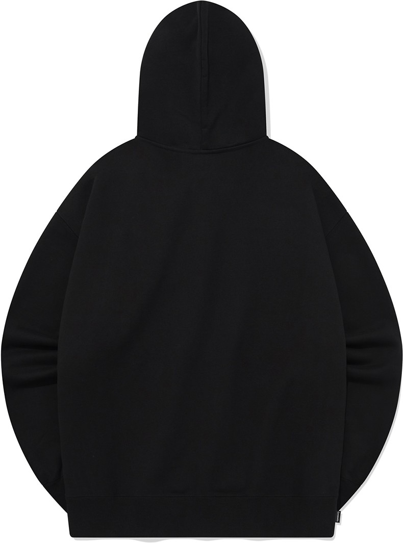Covernat Unisex Heavy Weight Oversized Hoodie Zip Up Black