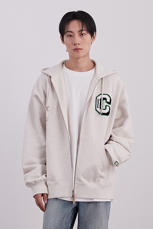 Oversized Hoodie Zippie White