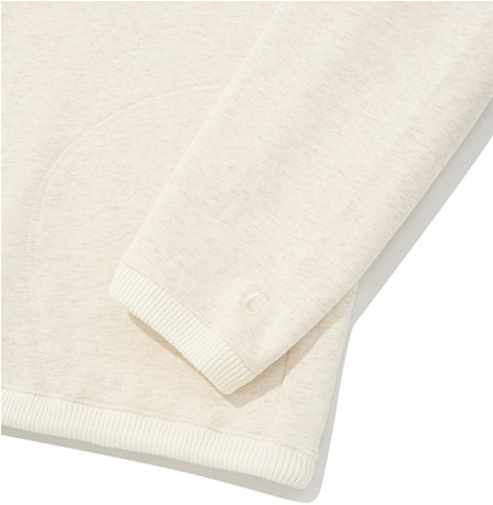 ★★COVERNAT★★ Henry neck string sweatshirt oatmeal CO2303 Covernat Unisex Henry Neck String Sweatshirt Oatmeal