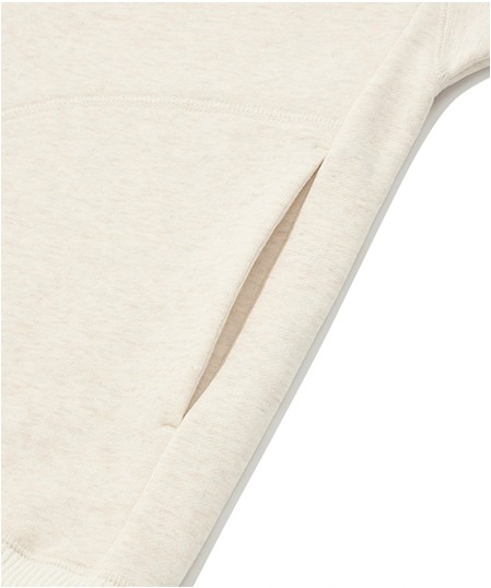 ★★COVERNAT★★ Henry neck string sweatshirt oatmeal CO2303 Covernat Unisex Henry Neck String Sweatshirt Oatmeal