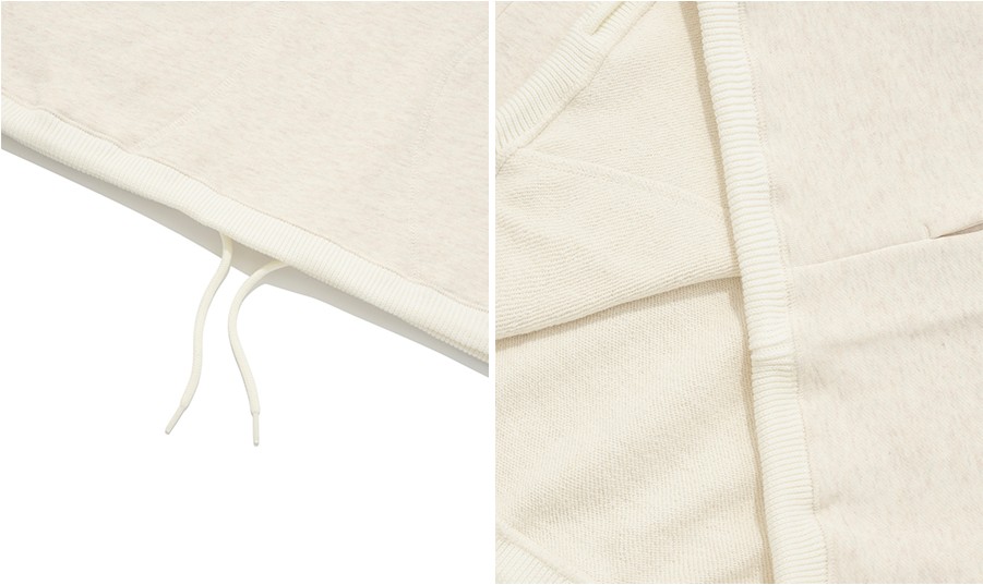 ★★COVERNAT★★ Henry neck string sweatshirt oatmeal CO2303 Covernat Unisex Henry Neck String Sweatshirt Oatmeal