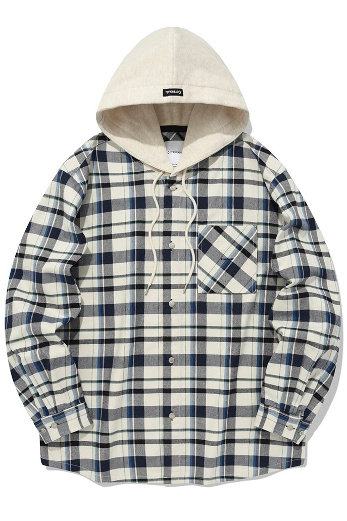 Hoodie discount check shirt