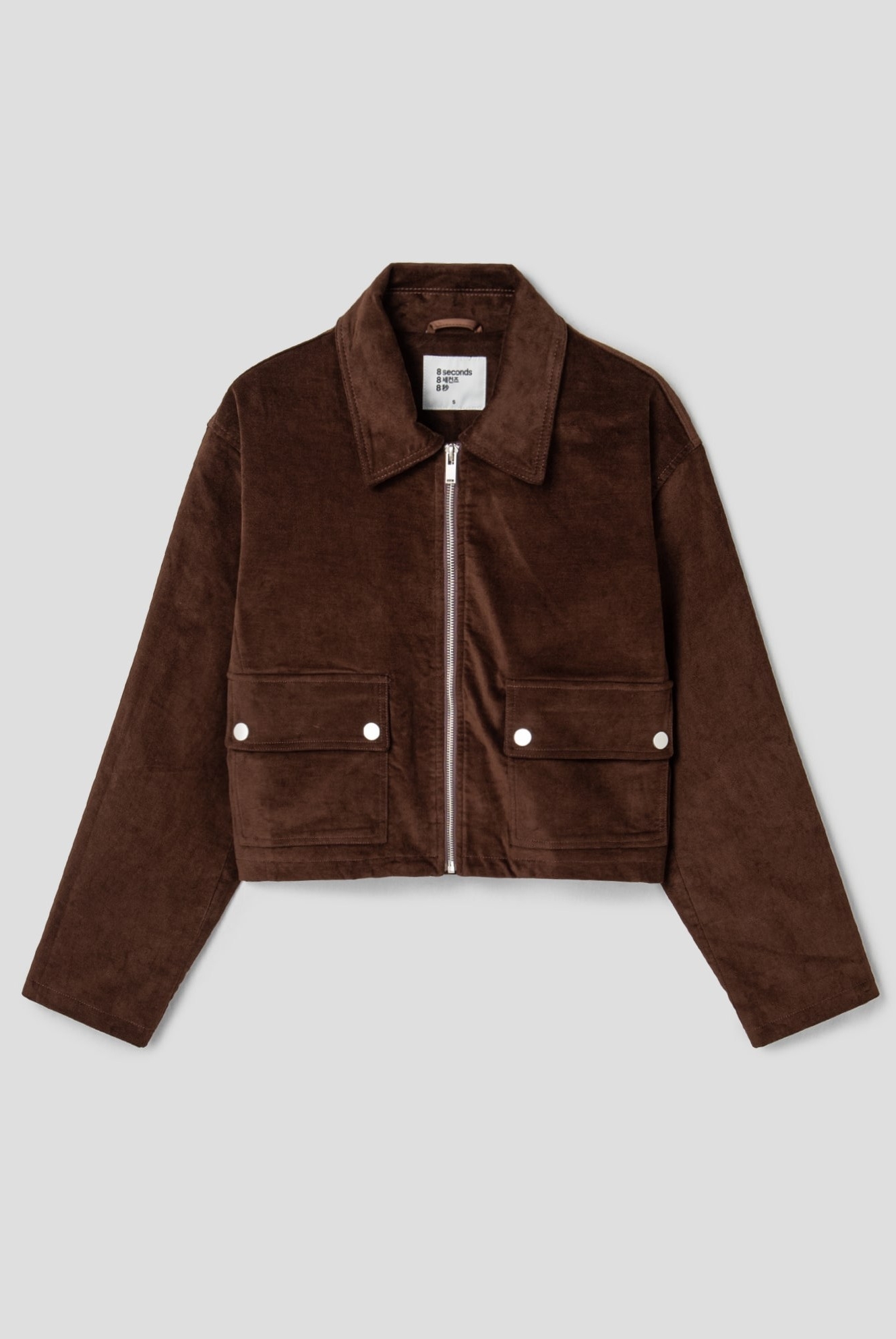 トップス Ikko 8seconds Velvet Twill Zipup Jacket Dark Brown | Jackets for