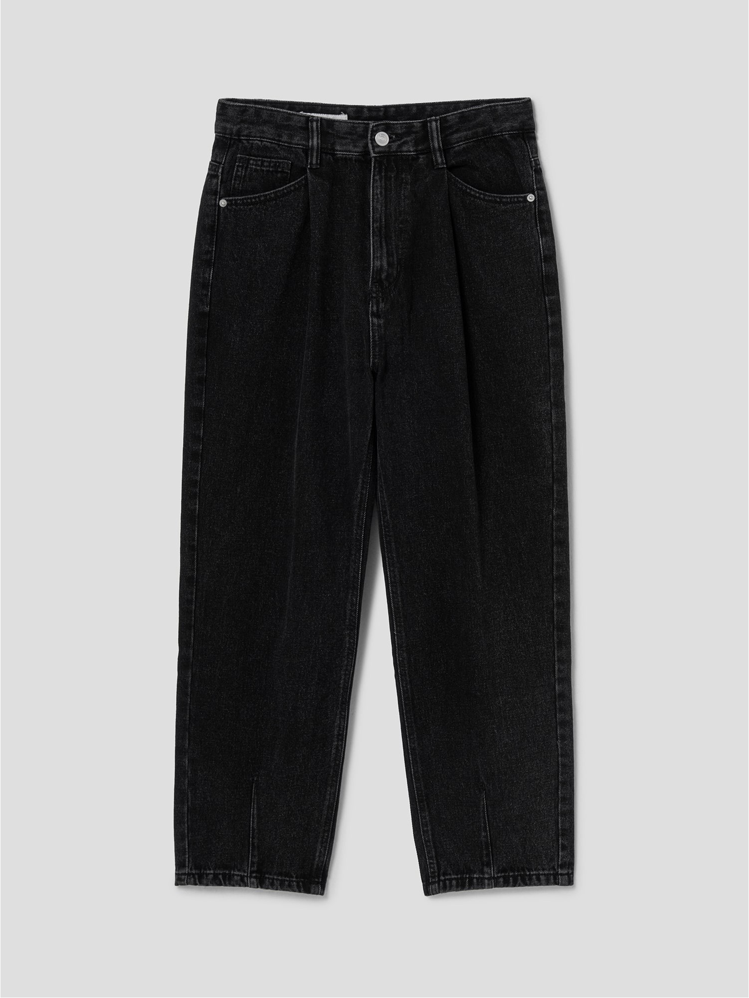 【BAON】22FW★ [BAON] Lakind Black Denim Side Washing Pants ZIP LOCK PANT STORM WASH BLACK DENIM – trashandvaudeville