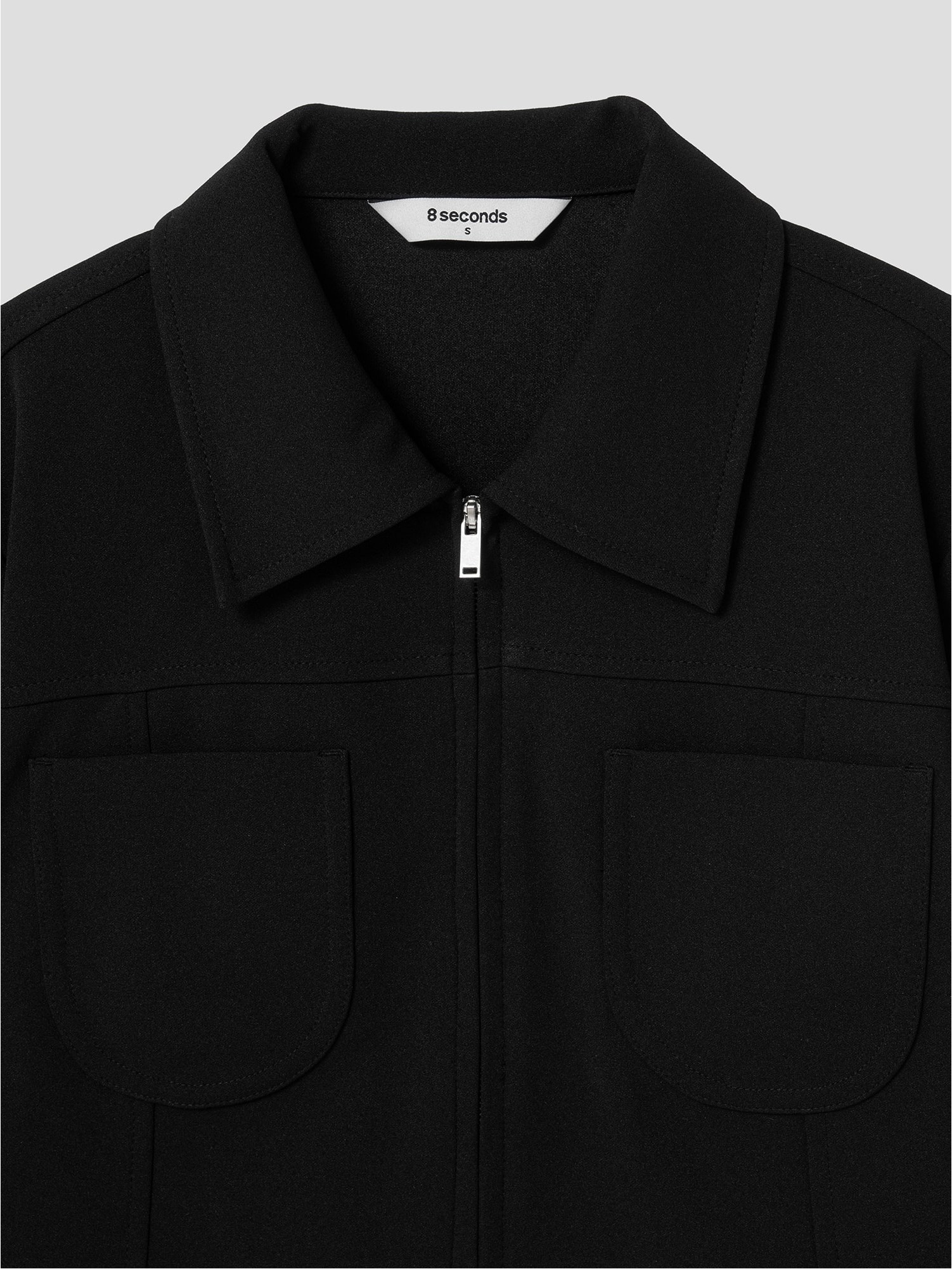 8seconds Crop Zipup Shirt Black | Collared Shirts for Women