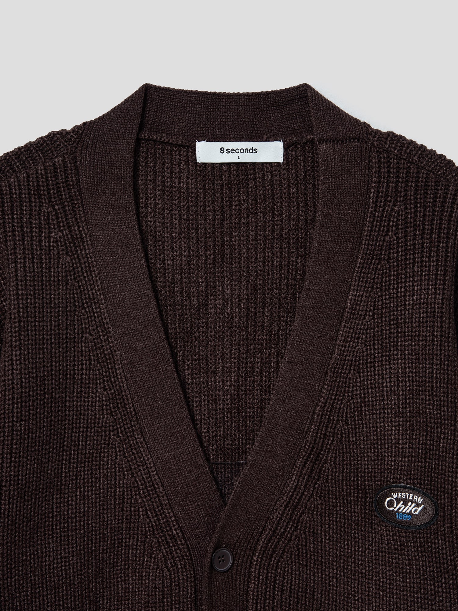 8seconds Wappen Print Pocket Cardigan Dark Brown | Cardigans 8seconds Wappen Print Pocket Cardigan Dark Brown | Cardigans