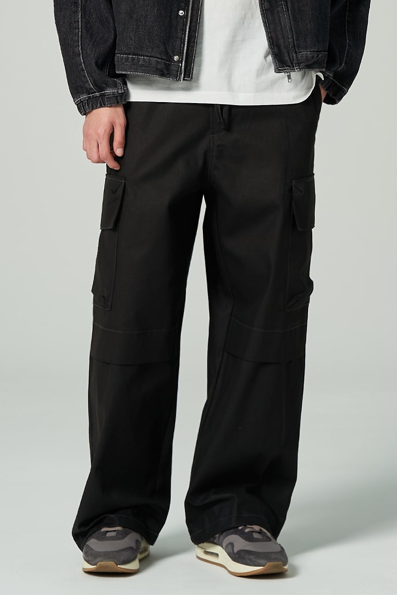 8seconds 3D Pocket Cargo Elastic Pants Black | Cargo for Men