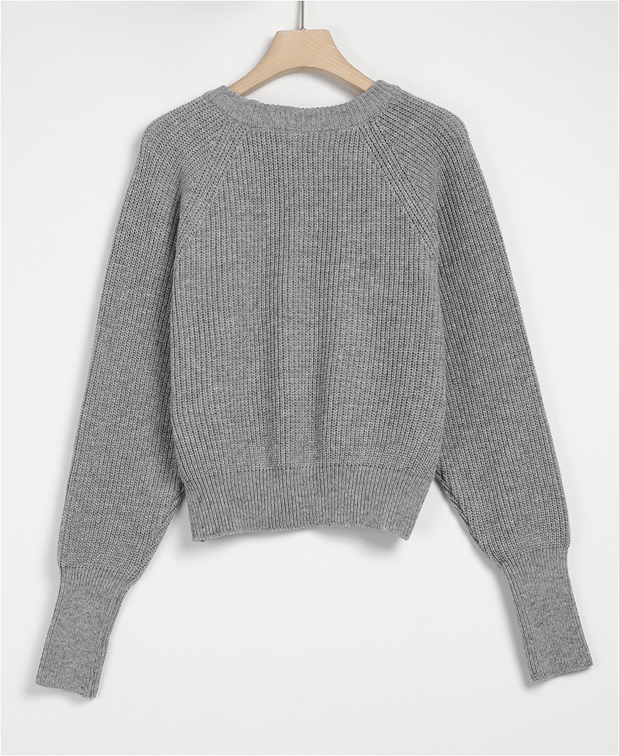 TWEE Clean Raglan Hand Warmer Knit | Crewneck for Women | KOODING