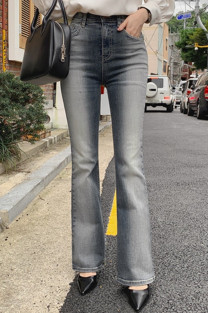 TWEE High Elastic Boot Cut Denim Pants | Bootcut for Women