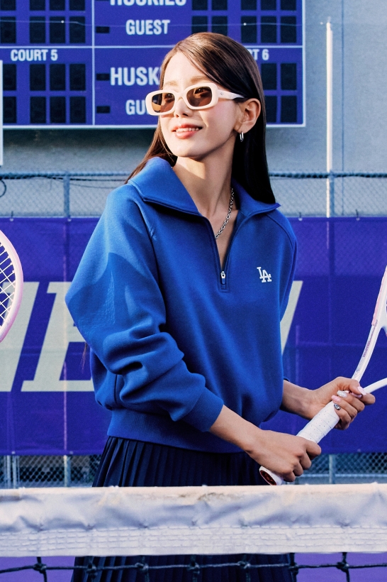 LOS ANGELES DODGERS CLASSIC FLC CROPPED PO HOODIE (DODGER BLUE