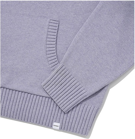 Covernat Unisex C Logo Lambs Wool Hoodie Knit Lavender