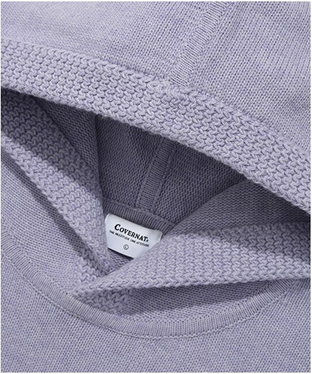 パーカー・フーディ COVERNAT C Logo Lambswool Hoodie Knit Lavender Covernat Unisex C Logo Lambs Wool Hoodie Knit Lavender