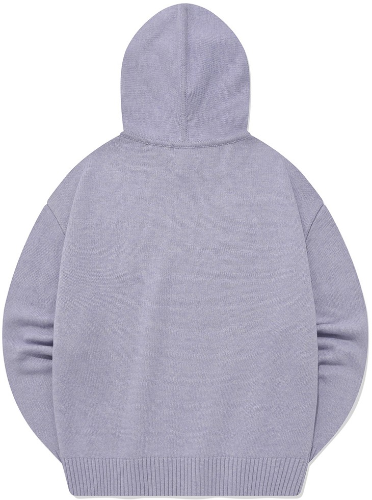 Covernat Unisex C Logo Lambs Wool Hoodie Knit Lavender