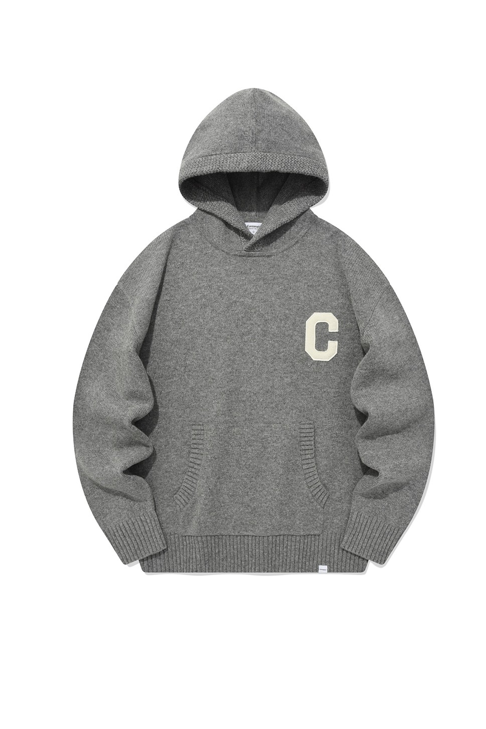 パーカー・フーディ COVERNAT C Logo Lambswool Hoodie Knit Ivory Covernat Unisex C Logo Lambs Wool Hoodie Knit Melange Gray