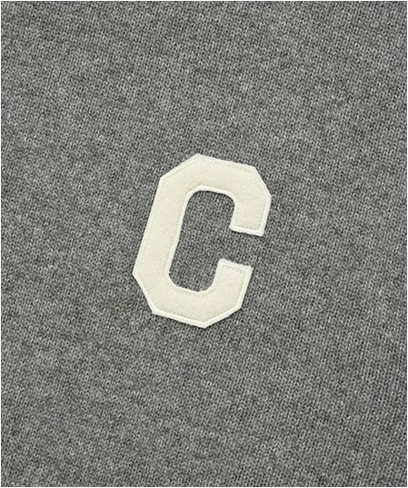 パーカー・フーディ COVERNAT C Logo Lambswool Hoodie Knit Melange Gray C Logo Hooded Zip-Up Melange Gray - Covernat | 60% - Asian