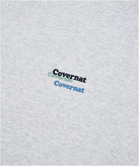 ★★COVERNAT★★ C logo sweatshirt heather gray CO2401CR15HG MUSINSA | COVERNAT C Logo Half Zip-up Sweatshirt Heather Gray