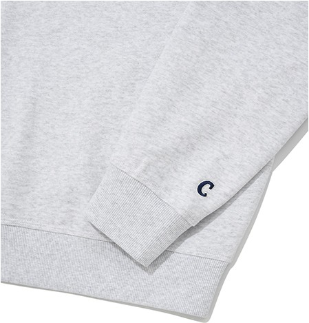 Covernat Unisex Fleeced Multi Logo Sweatshirt Header Gray
